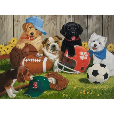 Puzzle Catelusi Sportivi, 200 Piese Ravensburger - 1